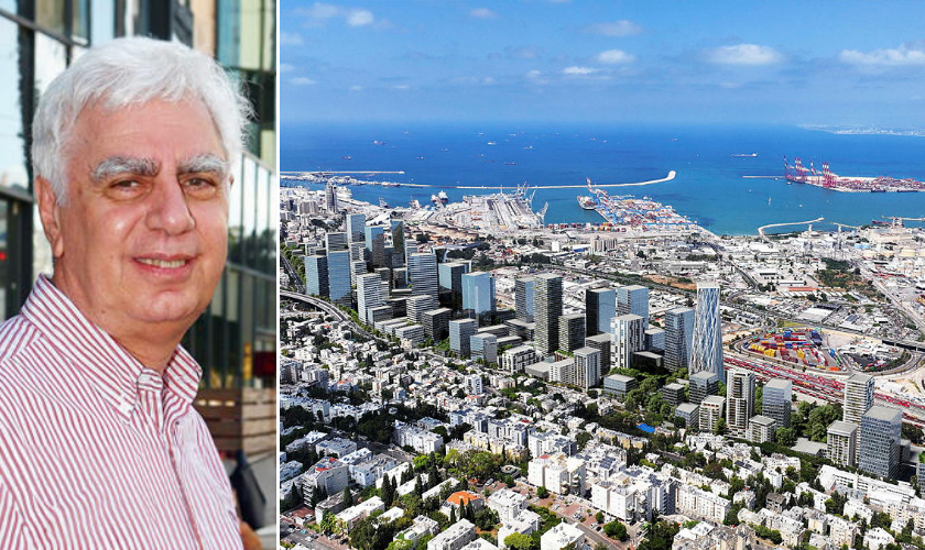 הדמיה של מתחם הבננה בחיפה, ג'ורג' חורש (הדמיה: קסם, סטודיו מיא, אדריכלית מיכל יוקלה; צילום: אוראל כהן) הדמיה של מתחם הבננה בחיפה, ג'ורג' חורש