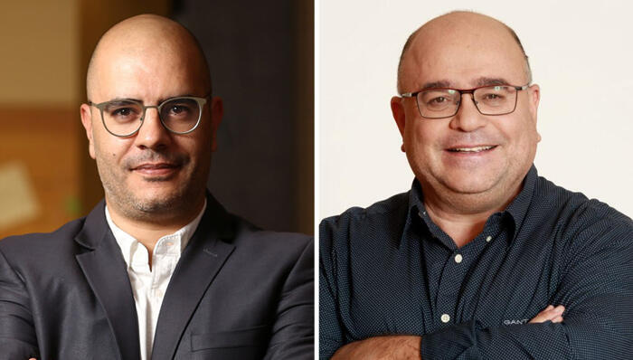 משה צרפתי מנכ״ל משותף חברת צבי צרפתי ו  ערן ענבים מנכ"ל קרן ריט של חברת אזורים