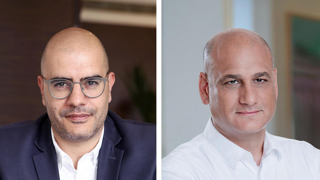 מימין: ארז רוזנבוך, יו"ר מגוריט, וערן ענבים, מנכ"ל אזורים ליווינג (צילומים: ענבל מרמרי, אוראל כהן) מימין ארז רוזנבוך יו"ר מגוריט ו ערן ענבים מנכ"ל קרן ריט של חברת אזורים