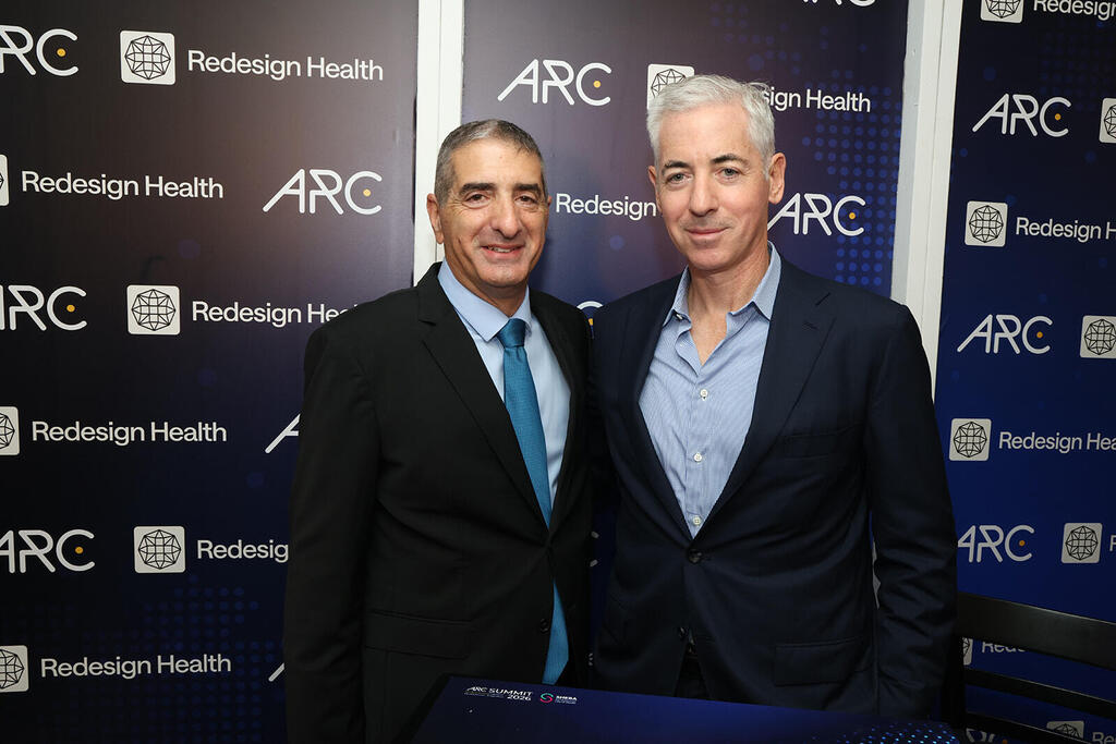 Bill Ackman with Yitshak Kreiss. (Photo: Sheba Medical Center) ביל אקמן עם מנהל שיבא פרופ' יצחק קרייס