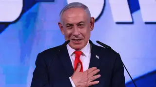 בנימין נתניהו נואם במטה הליכוד