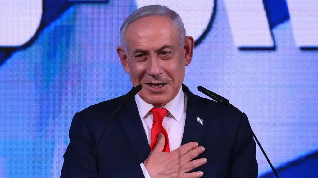 בנימין נתניהו נואם במטה הליכוד