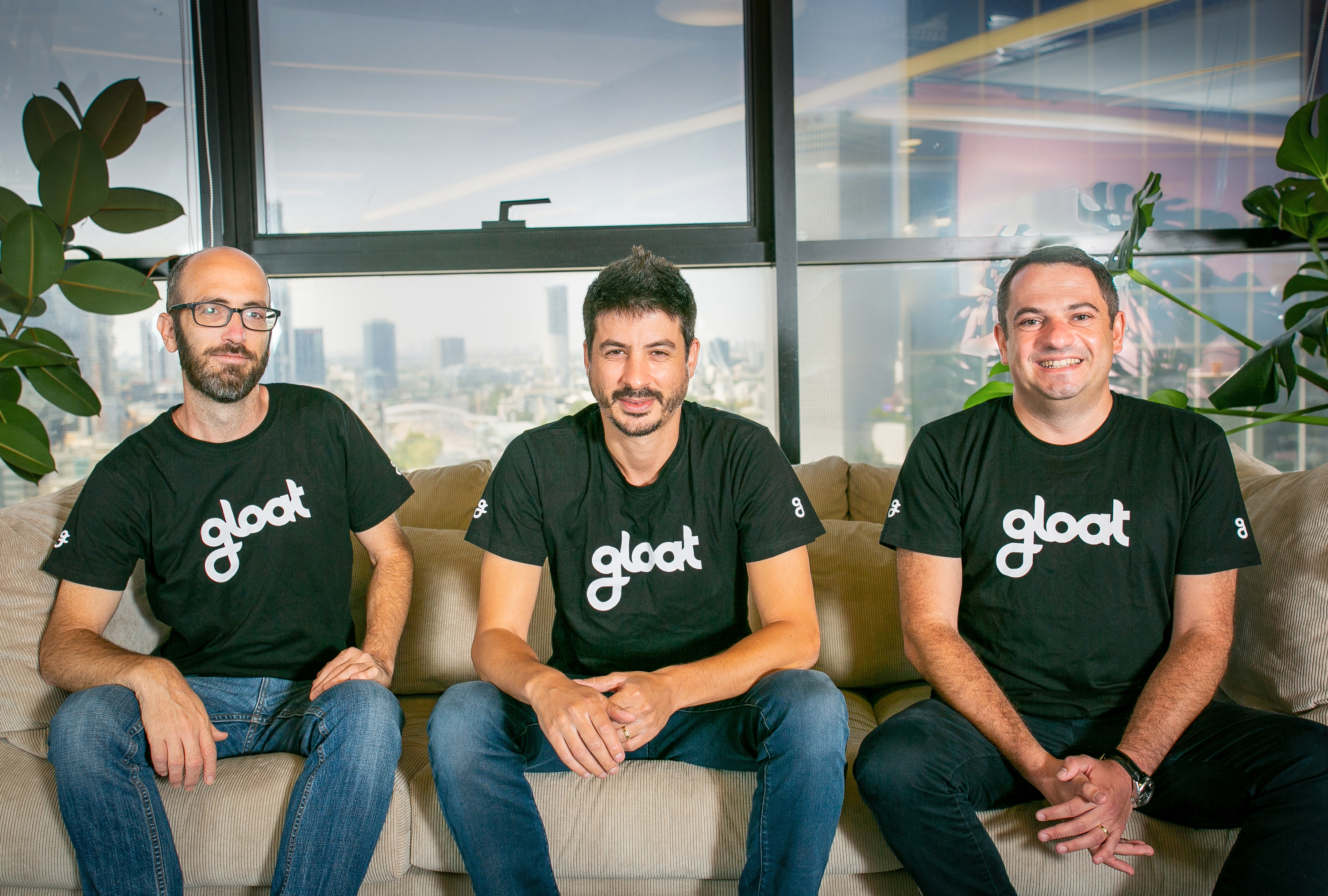 Gloat co-founders Danny Shteinberg, Ben Reuveni and Amichai Schreiber. Photo: Maayan Schwartz
